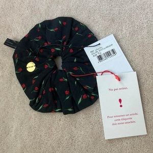 NWT Rouje “Loulou” Scrunchie in Mini Tulipe Noir